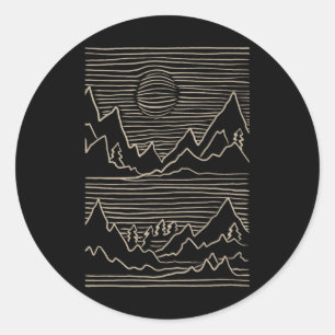 Bergsteiger Wintersport Snowboarden Mountain Al Ronde Sticker
