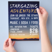 Bergsterren, Planetarium-evenement Adverteren Flyer (Hand)