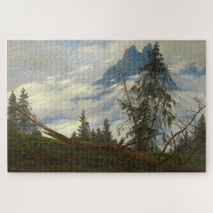 Bergtop met dreigende wolken – Friedrich Legpuzzel