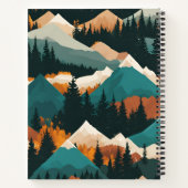 Bergtoppen en bomen notitieboek (Achterkant)