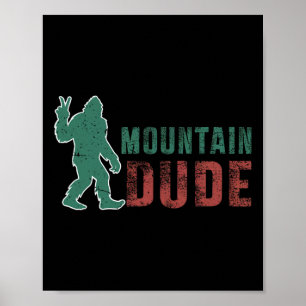 Bergventer Funny Bigfoot Sasquatch Rock On Wandela Poster