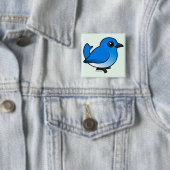 Bergvogel Vierkante Button 5,1 Cm (In situ)