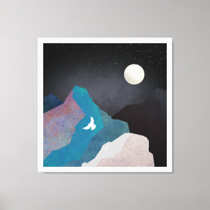 Bergvogellandschap Canvas Afdruk