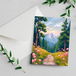 Bergwandel Bloemrijke Natuur Landschap Kaart
