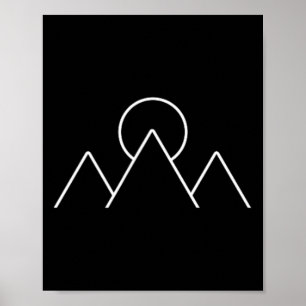 Bergwandelen Kamperen Minimalsimus Geometrisch Gif Poster