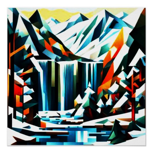 Bergwaterval 9 perfect poster (Voorkant)