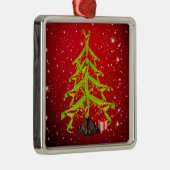Bergweide kerstornament Red Metalen Ornament (Rechts)
