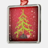 Bergweide kerstornament Red Metalen Ornament (Links)