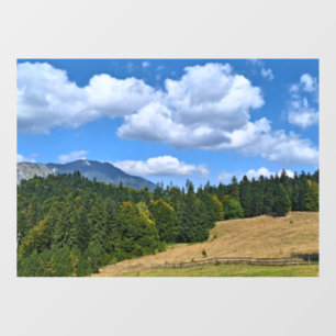 Bergweide Landschap - Wilde Natuur Roemenië Raamsticker