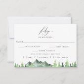 Bergwoud RSVP met vleeskeuzekaart Kaartje (Voorkant)