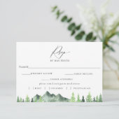 Bergwoud RSVP met vleeskeuzekaart Kaartje (Staand voorkant)