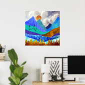 Bergzicht Poster (Thuiskantoor)