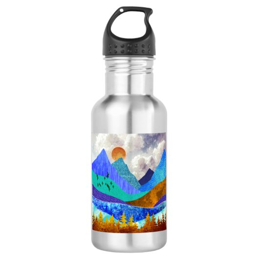 Bergzicht Waterfles (Voorkant)