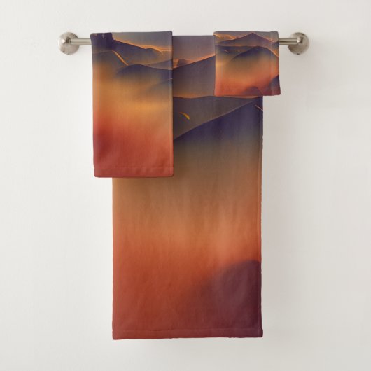 Bergzonsondergang bad handdoek (Insitu)