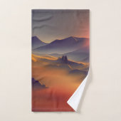 Bergzonsondergang bad handdoek (Handdoek)