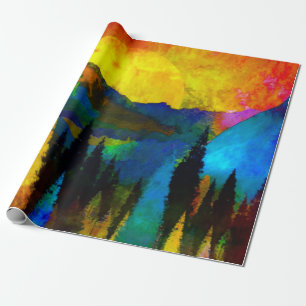 Bergzonsondergang cadeaupapier