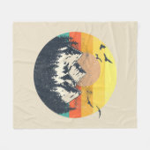 Bergzonsondergang Fleece Deken (Voorkant (Horizontaal))