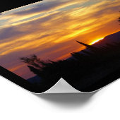 Bergzonsondergang Landschap Poster (Hoek)