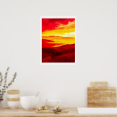 Bergzonsondergang Poster (Keuken)