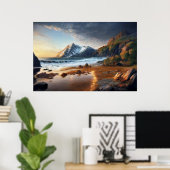 Bergzonsondergang Poster (Thuiskantoor)
