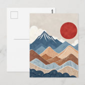 Bergzonsondergang Schoonheid Briefkaart (Voorkant / Achterkant)