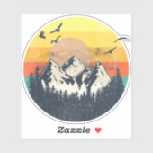 Bergzonsondergang Sticker (Vel)