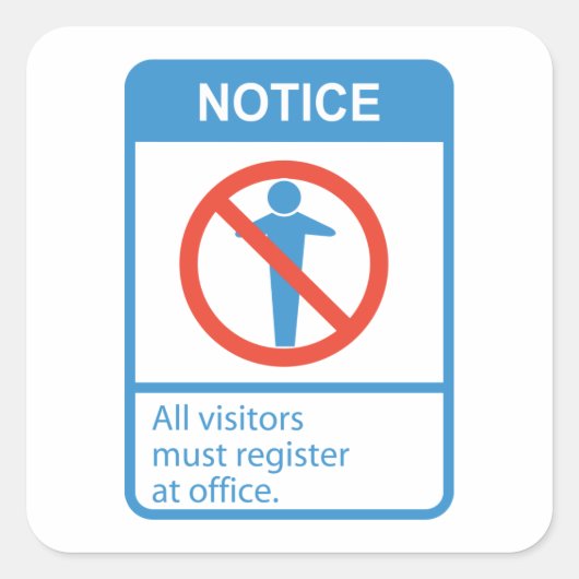 Bericht Alle bezoekers Vierkante Sticker (Voorkant)