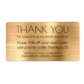 Bericht Bedankt Kleine Onderneming Nepgoud Etiket (Voorkant)