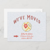 Bericht bij wijziging van adres is verplaatst briefkaart (Voorkant / Achterkant)