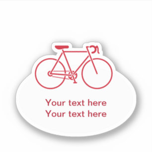 Bericht fietsthema uitgesneden sticker
