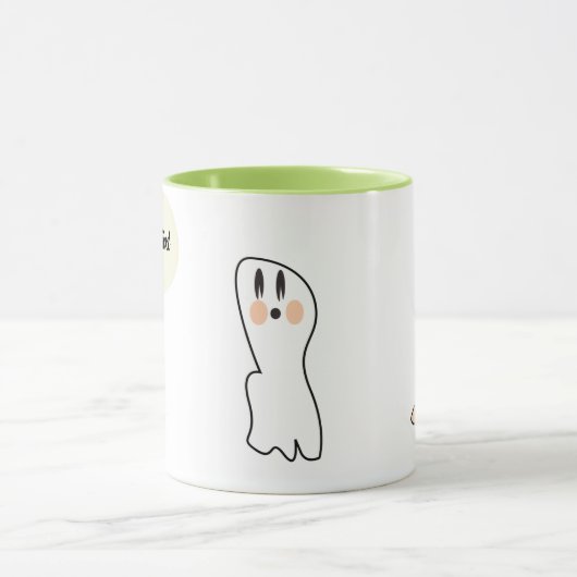 Bericht Halloween over Ghost Boo-naam Retro Mok (Midden)