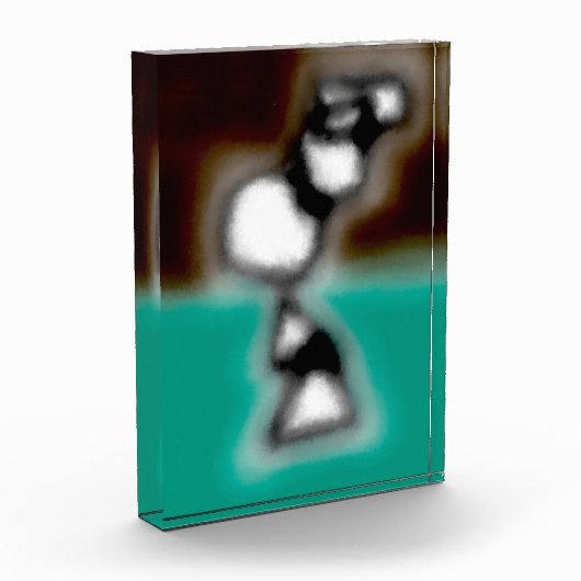 Bericht in a Bottle: Abstract bruin, Blauwgroen, B Fotoblokken (Links)