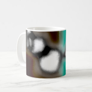Bericht in a Bottle: Abstract bruin, Blauwgroen, B Koffiemok