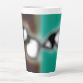 Bericht in a Bottle: Abstract bruin, Blauwgroen, B Latte Mok (Voorkant)