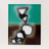 Bericht in a Bottle: Abstract bruin, Blauwgroen, B Legpuzzel (Verticaal)