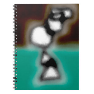 Bericht in a Bottle: Abstract bruin, Blauwgroen, B Notitieboek