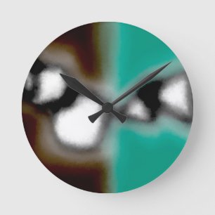 Bericht in a Bottle: Abstract bruin, Blauwgroen, B Ronde Klok