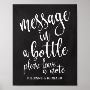 Bericht in een 8 x 10 Chalkboard Wedding Sign van Poster