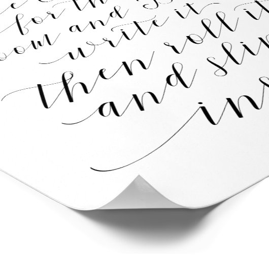 Bericht in een Fles Alternatief Gastboek Teken Poster (Hoek)