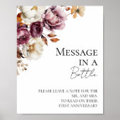 Bericht in een fles Boho bruiloft Gast Boek teken Poster (Voorkant)