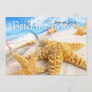 Bericht in een Fles Bridal Shower Invitations Kaart