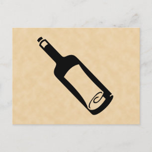 Bericht in een fles. briefkaart