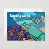 Bericht in een fles briefkaart (Voorkant / Achterkant)