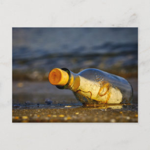 Bericht in een fles briefkaart