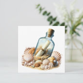 Bericht in een Fles Kaart (Staand voorkant)
