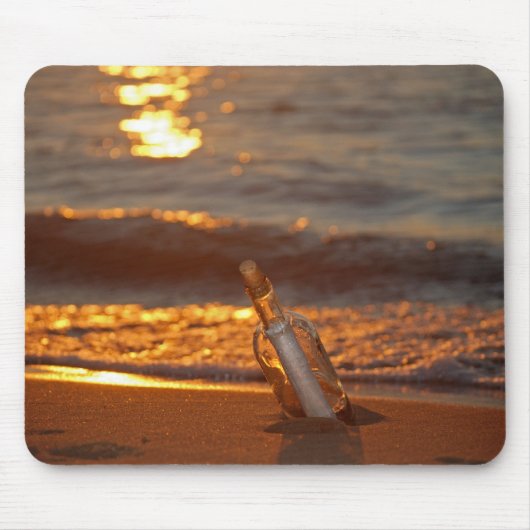 Bericht in een fles muismat (Voorkant)