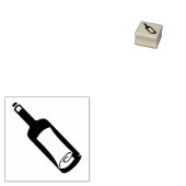 "Bericht in een fles" Rubberen stempel (Gestempeld)