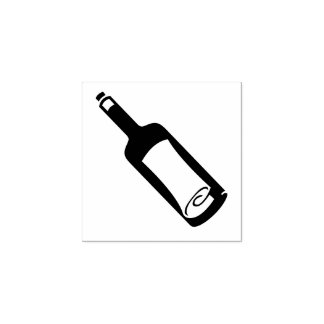 "Bericht in een fles" Rubberen stempel
