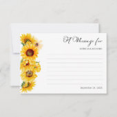 Bericht in een Kaart | Zonnebloem herfstbruiloft (Voorkant)