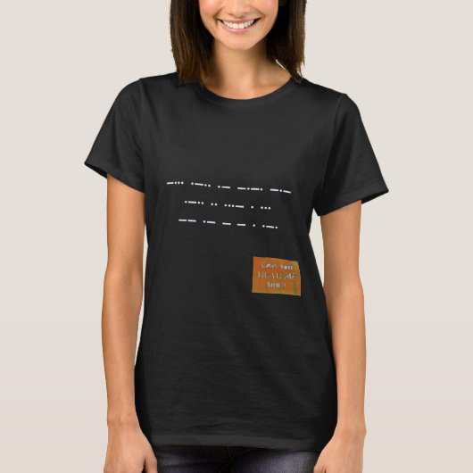 Bericht in Morse Code: Black Lives Matter. T-shirt (Voorkant)